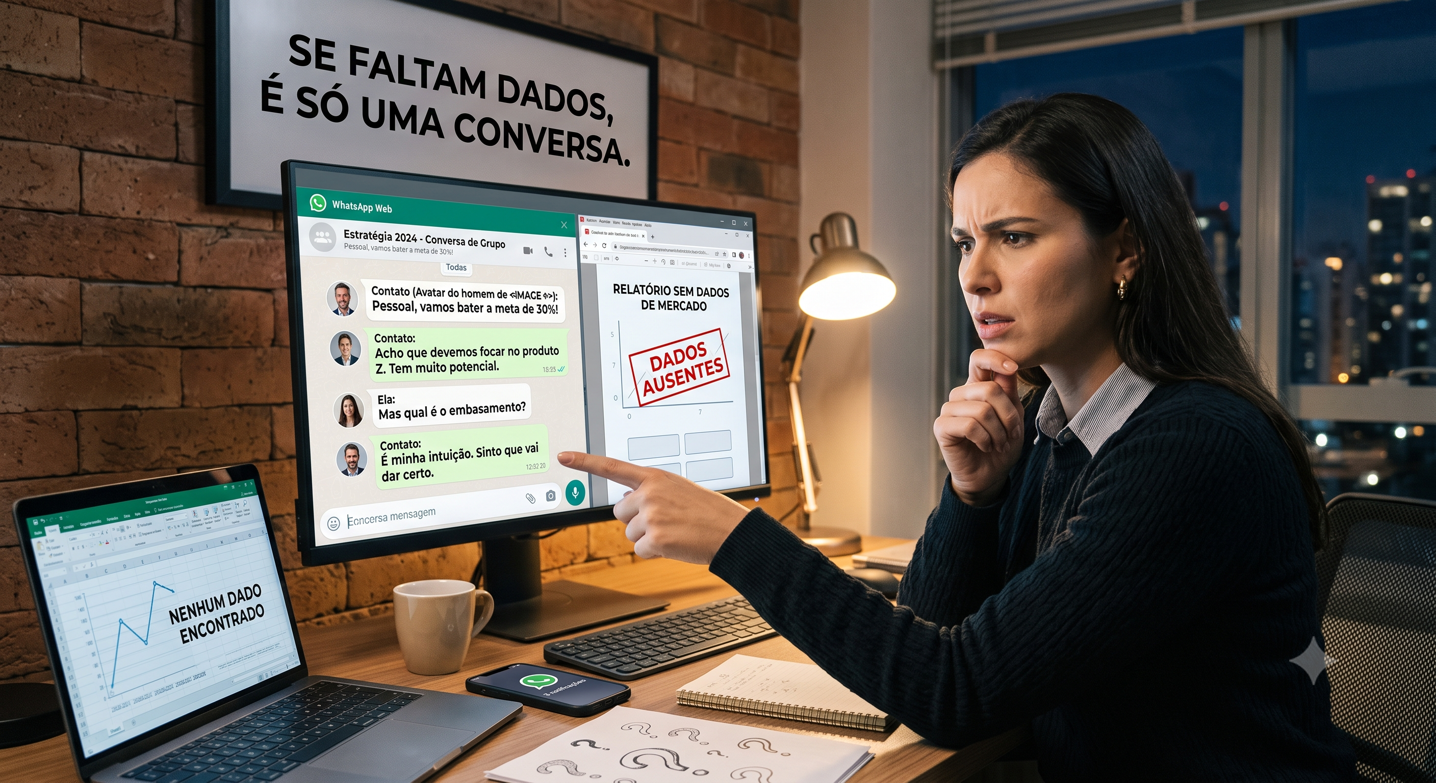 Se faltam dados, é só uma conversa